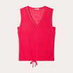D&eacute;bardeur d&eacute;tail noeud rose vif femme