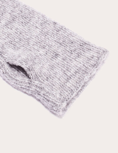 Mitaines longues gris clair femme