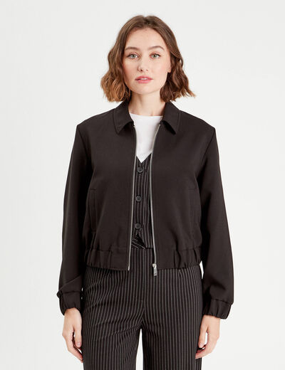 Veste zippée noir femme