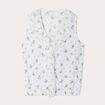 Blouse volants sans manches blanc femme