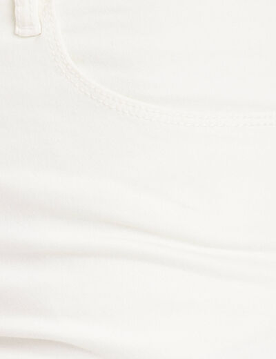 Pantacourt blanc femme