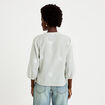 Blouse col tunisien vert kaki femme