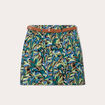 Jupe chino droite ceinturée noir femme