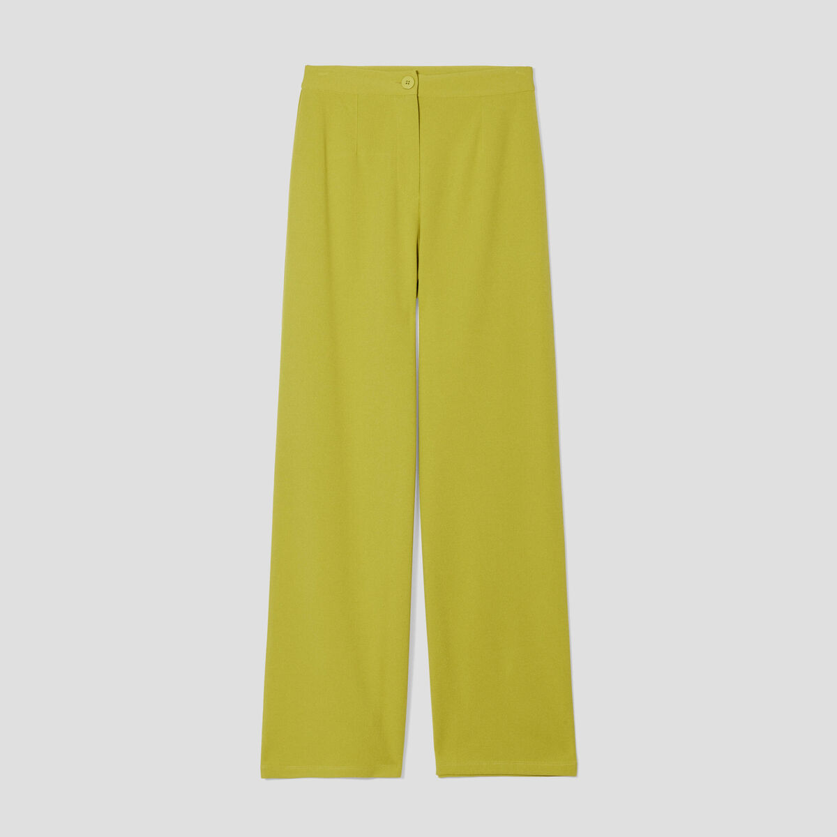 Pantalon large vert olive femme
