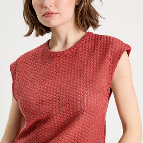 debardeur ajoure vieux rose femme Débardeur ajouré vieux rose femme