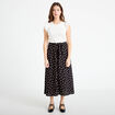 Robe longue bi-mati&egrave;re noir femme