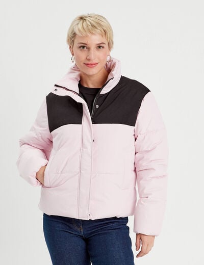 Doudoune rose clair femme