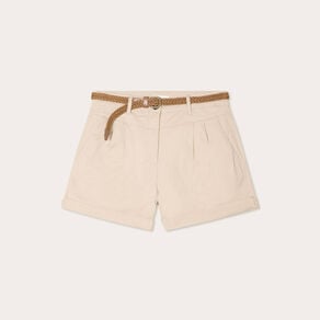 short chino ceinture sable femme Short chino ceinturé sable femme