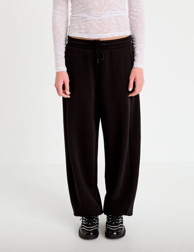 Jogging large taille standard noir femme