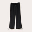 Pantalon large fluide noir femme