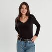 T-shirt manches longues noir femme