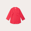 Chemise manches 3/4 contenant du lin rose vif femme