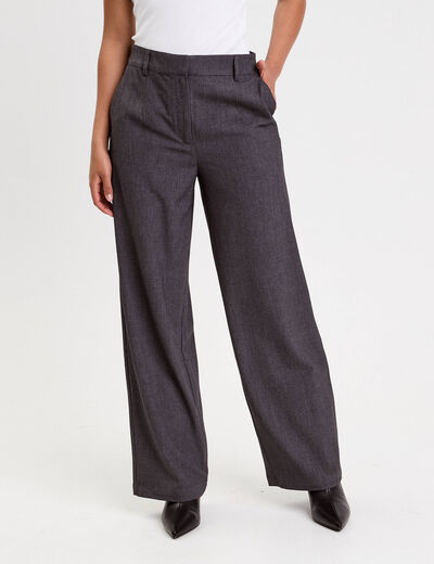 Pantalon gris foncé femme