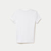 Top ajust&eacute; col rond manches courtes blanc femme