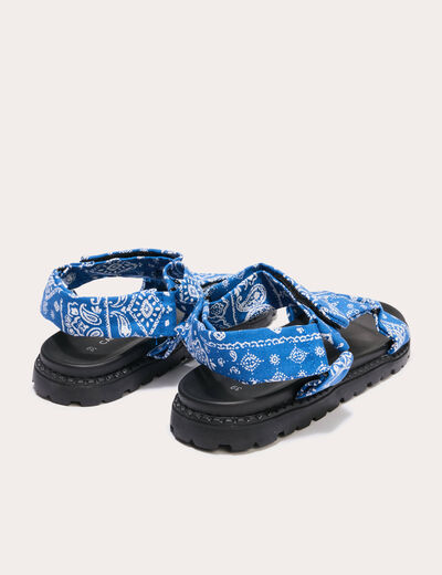 Sandales avec lien bleu femme