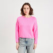 Pull manches longues rose femme
