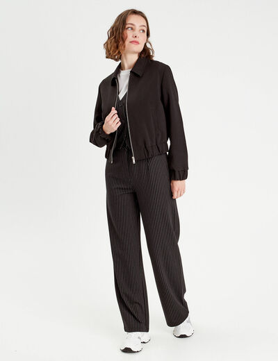 Veste zippée noir femme