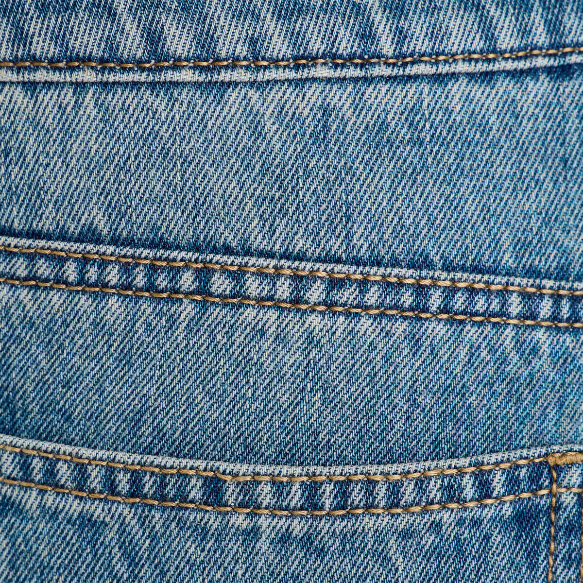 Jeans large denim double stone femme