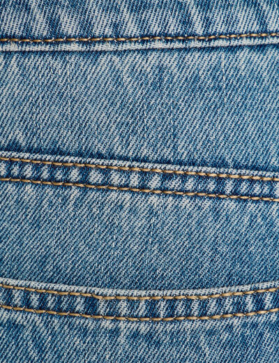 Jeans large denim double stone femme