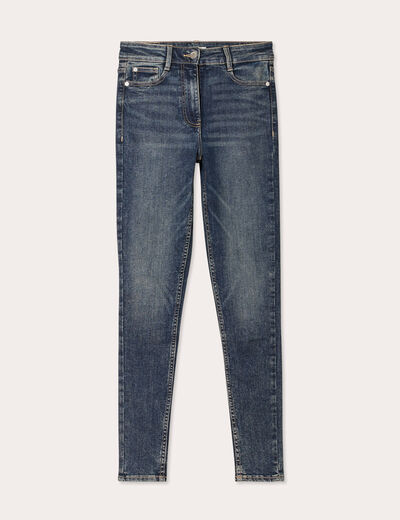 Jeans skinny taille haute denim dirty femme