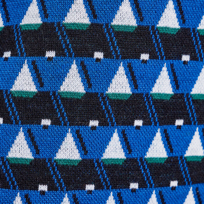 Polo sans manches bleu femme