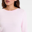 Pull col bateau rose clair femme
