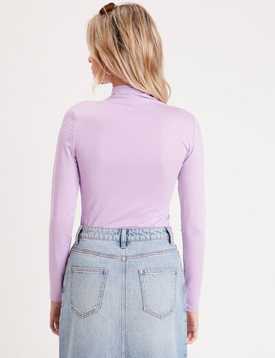 Blouse avec ouverture mauve femme