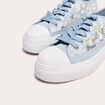 Basket plates en dentelle bleu clair femme