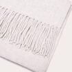 Foulard avec franges gris clair femme