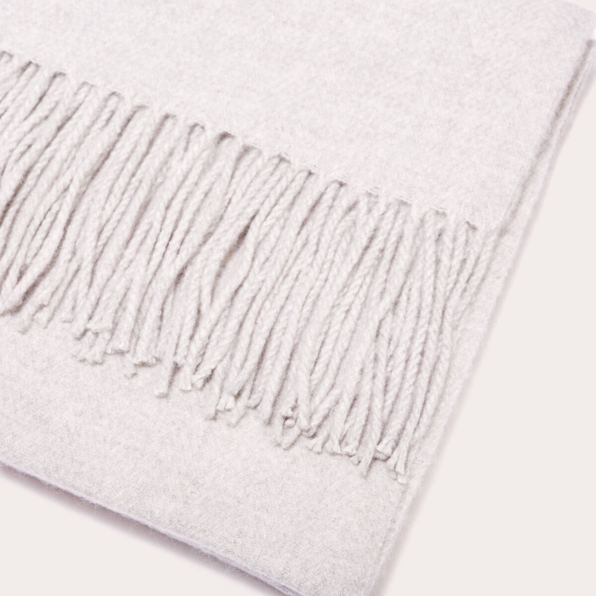 Foulard avec franges gris clair femme