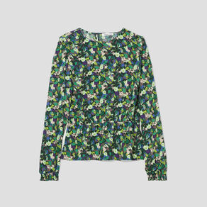 Blouse manches longues vert femme