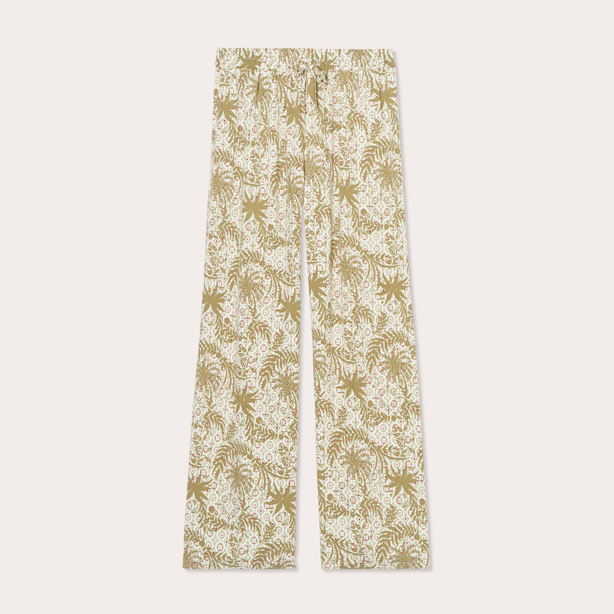 Pantalon large fluide blanc femme
