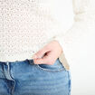 Pull ajour&eacute; ecru femme
