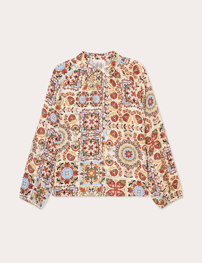 Blouse manches longues blanc femme