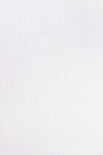 Pull avec col montant ecru femme