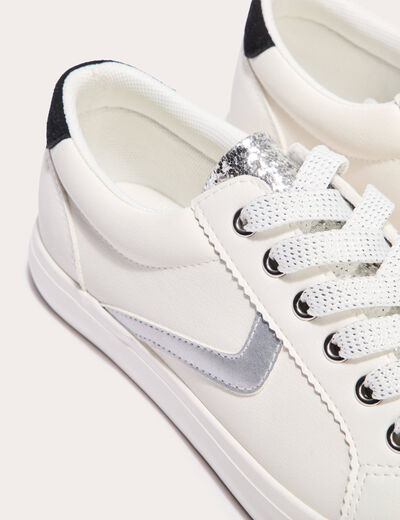 Sneakers plates ecru femme
