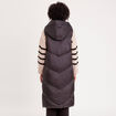 Doudoune longue sans manches noir femme