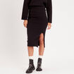 Jupe midi moulante noir femme