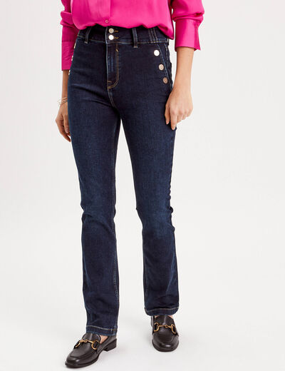 Jeans regular stretch denim brut femme