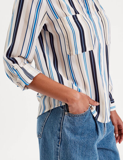 Chemise manches longues blanc femme