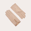 Gants avec boutons sable femme