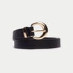 Ceinture fine noir femme