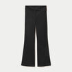 Pantalon bootcut taille basse noir femme