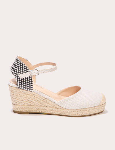 Espadrilles compensées sable femme