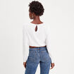 T-shirt manches longues blanc femme