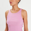 Débardeur bretelles larges violet femme