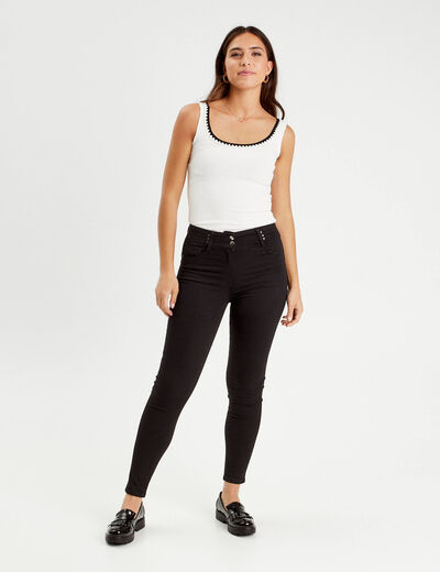 Jeans skinny push up denim noir femme