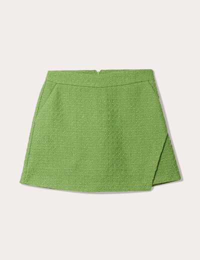 Jupe droite vert foncé femme