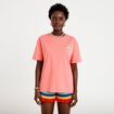 T-shirt oversize manches courtes rose corail femme