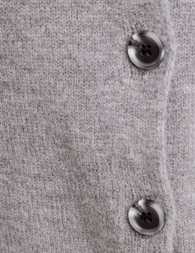 Gilet manches longues gris foncé femme